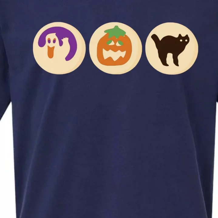 Halloween Sugar Cookie Spooky Season Cat Pumpkin Boo Ghost Sueded Cloud Jersey T-Shirt