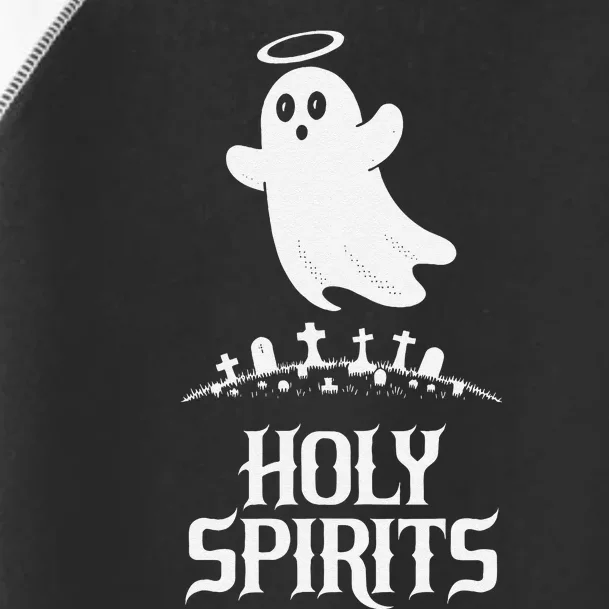 Holy Spirits Cute Ghost Design For Halloween Fun Toddler Fine Jersey T-Shirt