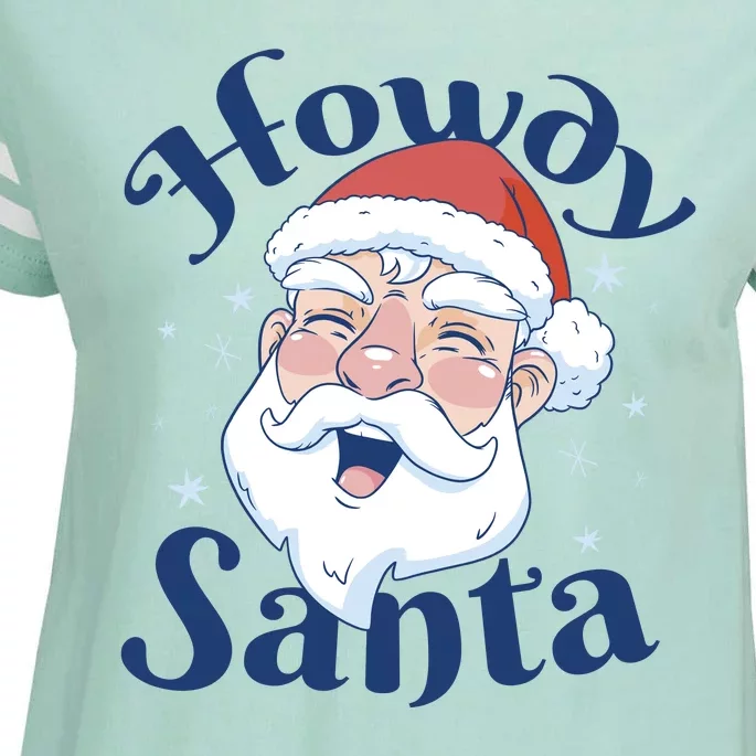 Howdy Santa Christmas Enza Ladies Jersey Football T-Shirt