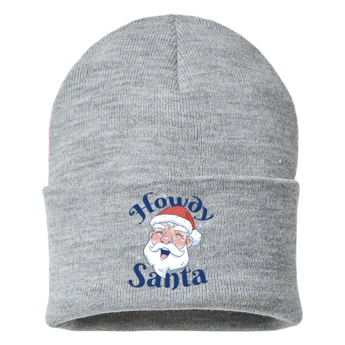 Howdy Santa Christmas Sustainable Knit Beanie