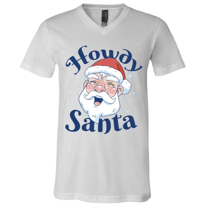 Howdy Santa Christmas V-Neck T-Shirt