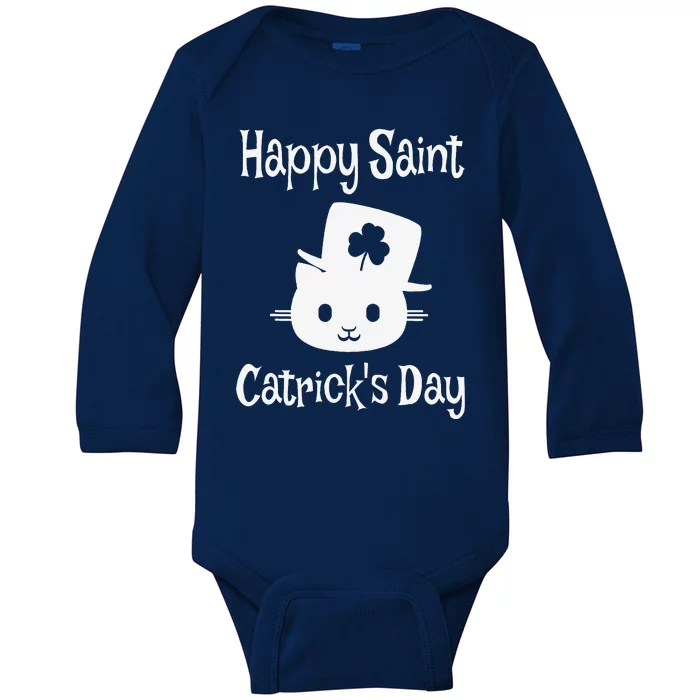 Happy Saint Catricks Day Baby Long Sleeve Bodysuit