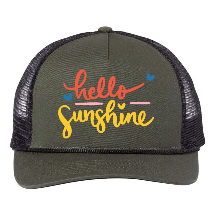 Hello Sunshine Cute Gift Retro Rope Trucker Hat Cap