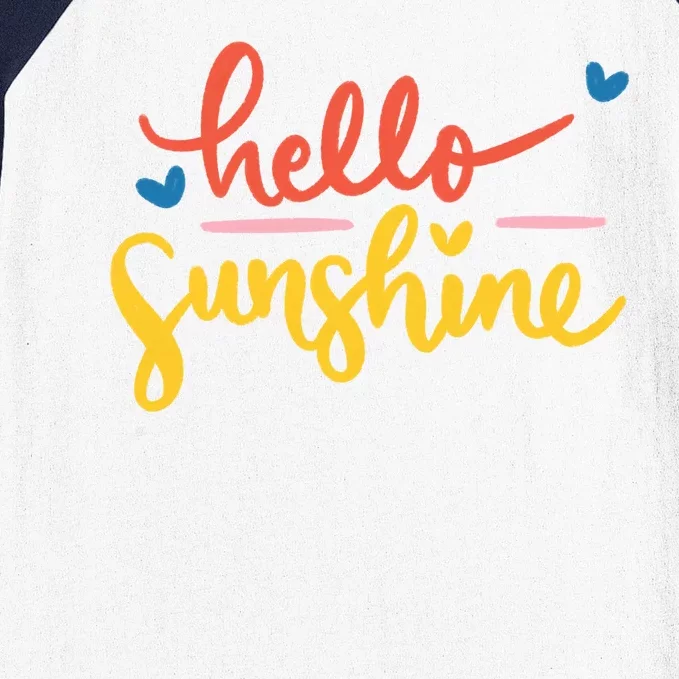 Hello Sunshine Cute Gift Baseball Sleeve Shirt