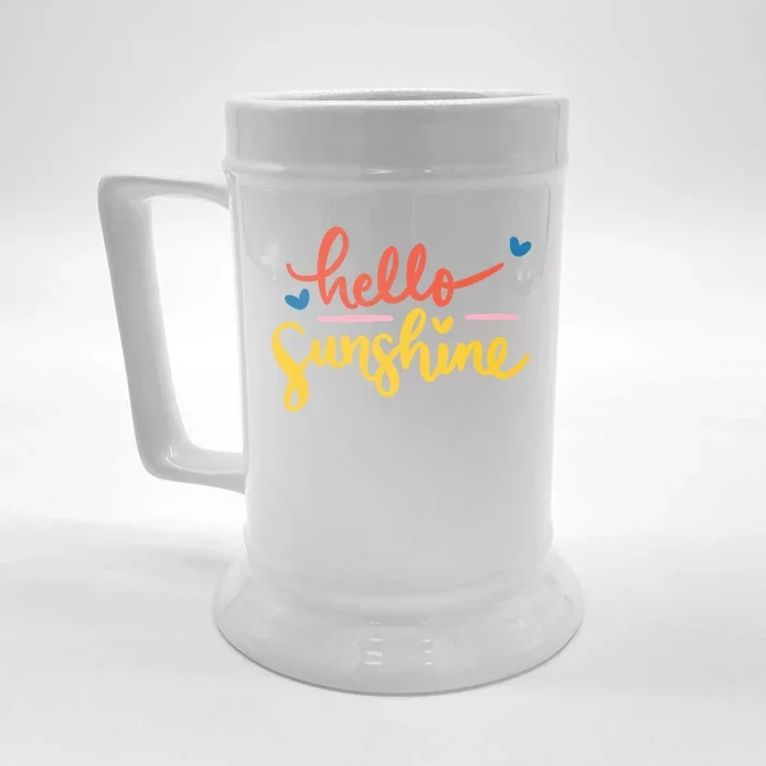 Hello Sunshine Cute Gift Front & Back Beer Stein