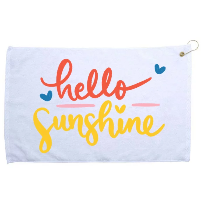 Hello Sunshine Cute Gift Grommeted Golf Towel