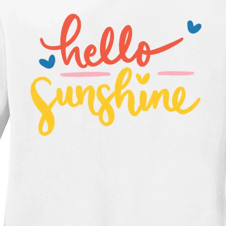 Hello Sunshine Cute Gift Ladies Long Sleeve Shirt