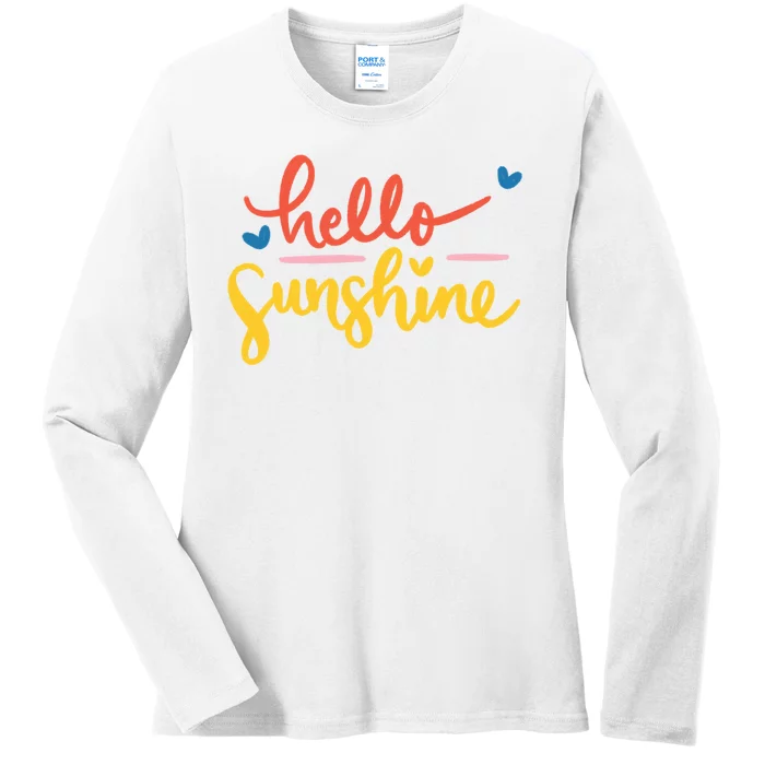 Hello Sunshine Cute Gift Ladies Long Sleeve Shirt