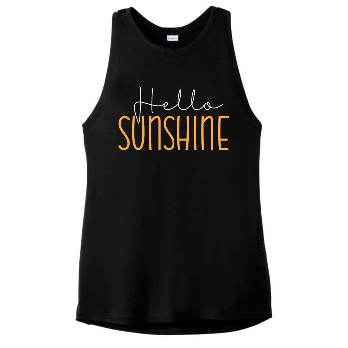 Hello Sunshine Cute Gift Ladies Tri-Blend Wicking Tank