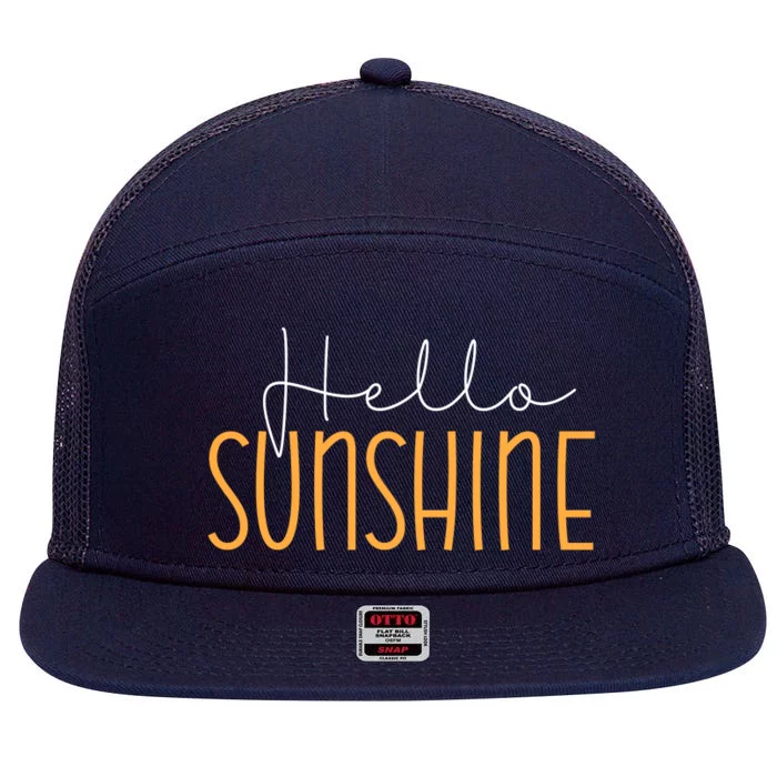 Hello Sunshine Cute Gift 7 Panel Mesh Trucker Snapback Hat