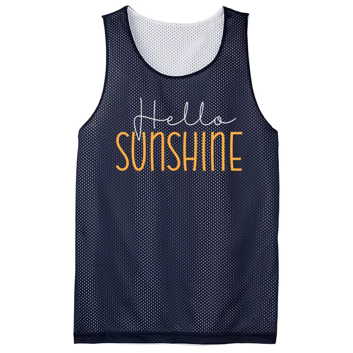 Hello Sunshine Cute Gift Mesh Reversible Basketball Jersey Tank