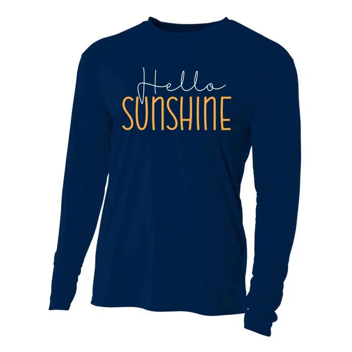 Hello Sunshine Cute Gift Cooling Performance Long Sleeve Crew