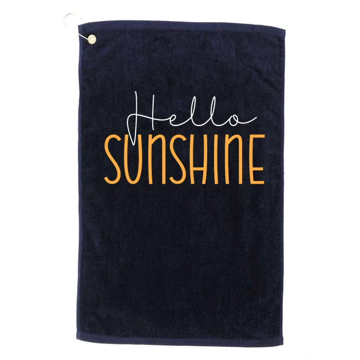 Hello Sunshine Cute Gift Platinum Collection Golf Towel