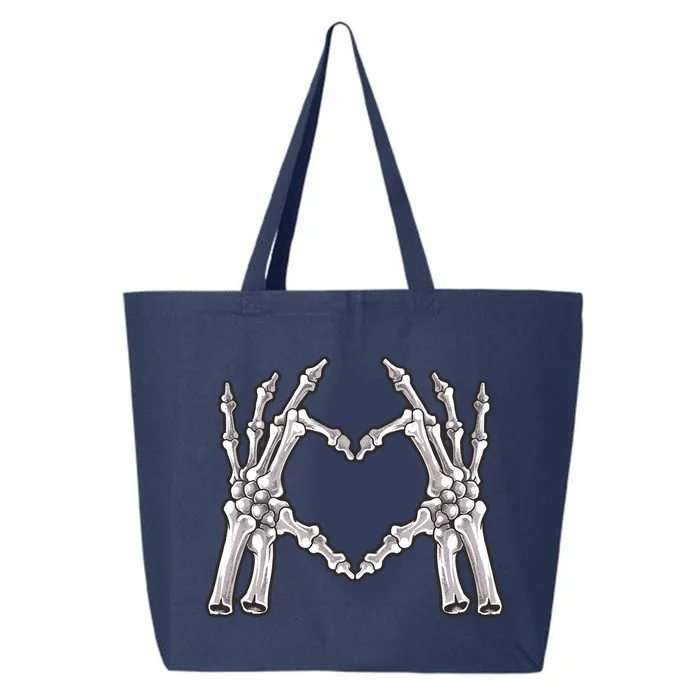 Heart Skeleton Cute Gift Heart Bones Heart Fingers Goth Love Cute Gift 25L Jumbo Tote