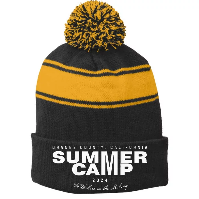 Hm Summer Camp Stripe Pom Pom Beanie