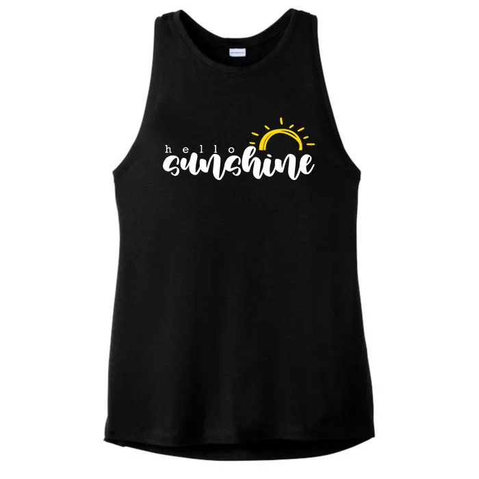 Hello Sunshine Cute Gift Ladies Tri-Blend Wicking Tank