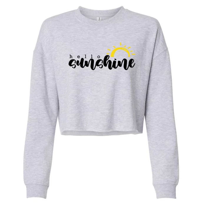 Hello Sunshine Cute Gift Cropped Pullover Crew