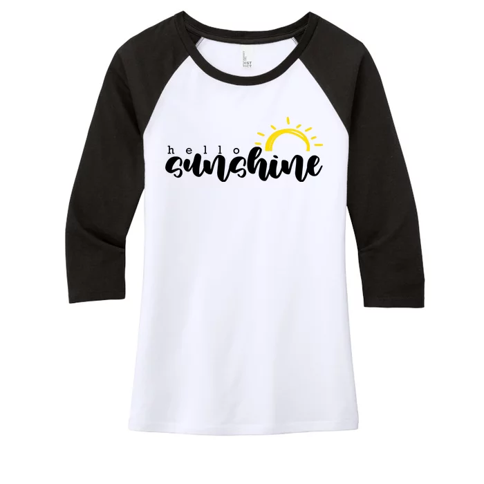 Hello Sunshine Cute Gift Women's Tri-Blend 3/4-Sleeve Raglan Shirt