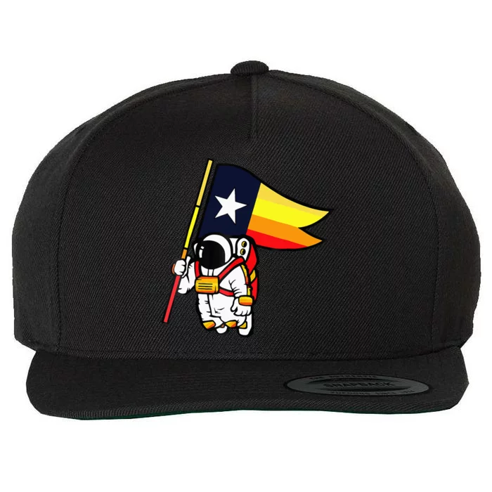 Houston Space City Astronaut Wool Snapback Cap