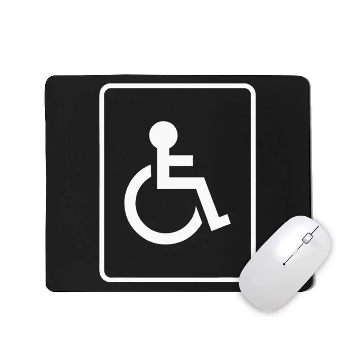 Handicap Symbol Classic Blue And White Handicap Sign Mousepad