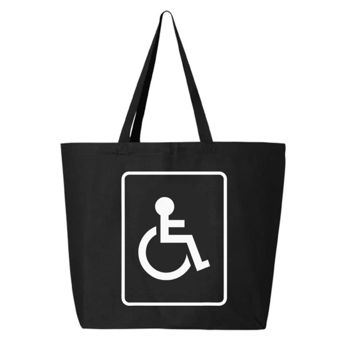 Handicap Symbol Classic Blue And White Handicap Sign 25L Jumbo Tote