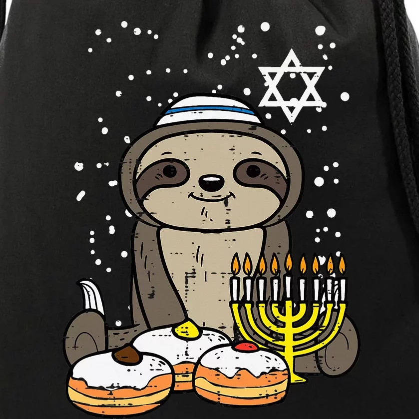 Hanukkah Sloth Chanukah Jewish Drawstring Bag