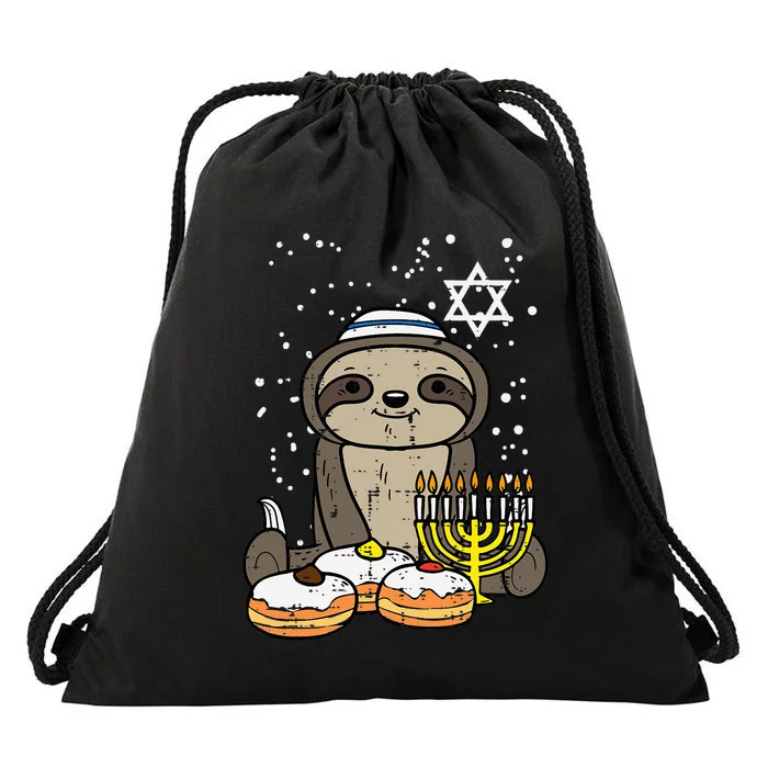 Hanukkah Sloth Chanukah Jewish Drawstring Bag