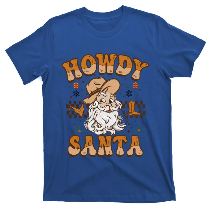 Howdy Santa Cowboy Santa Western Vintage Xmas Gift T-Shirt