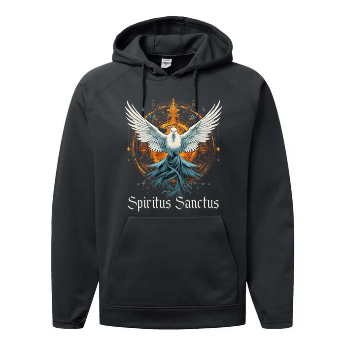 Holy Spirit Confirmation Latin Mass Catholic Performance Fleece Hoodie