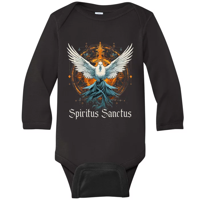 Holy Spirit Confirmation Latin Mass Catholic Baby Long Sleeve Bodysuit