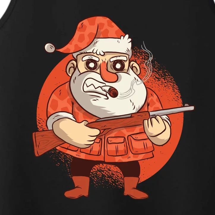 Hunting Santa Claus Performance Tank