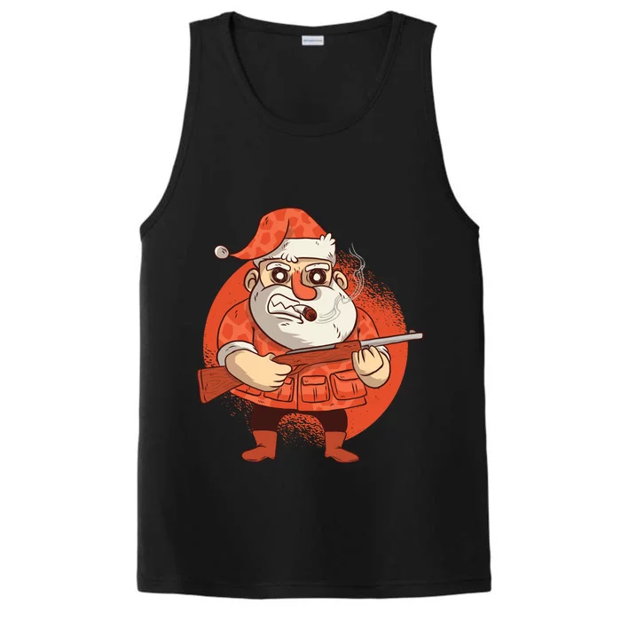 Hunting Santa Claus Performance Tank