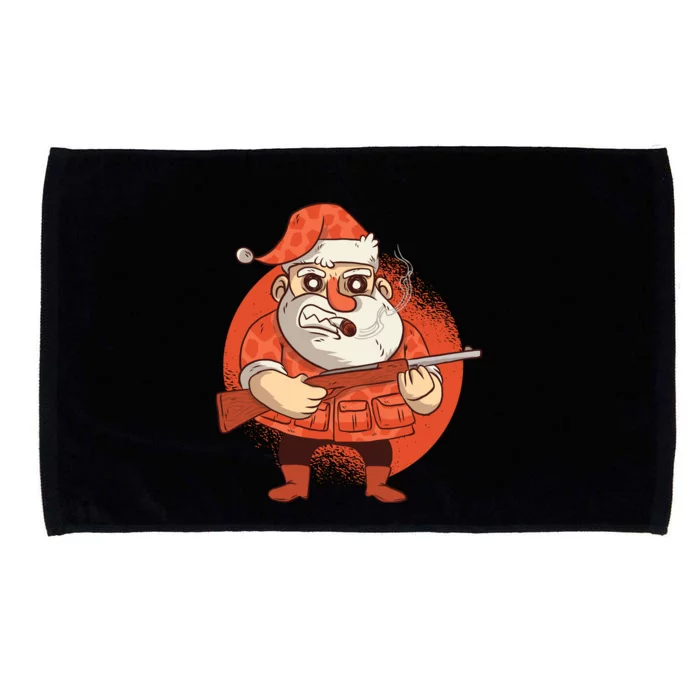 Hunting Santa Claus Microfiber Hand Towel