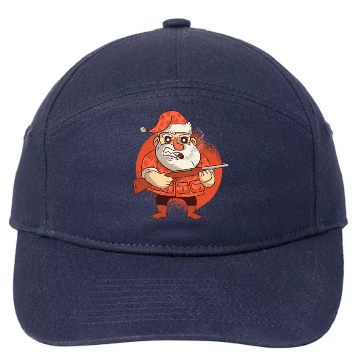 Hunting Santa Claus 7-Panel Snapback Hat