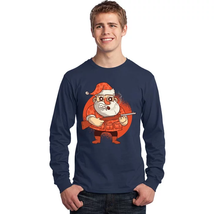 Hunting Santa Claus Tall Long Sleeve T-Shirt