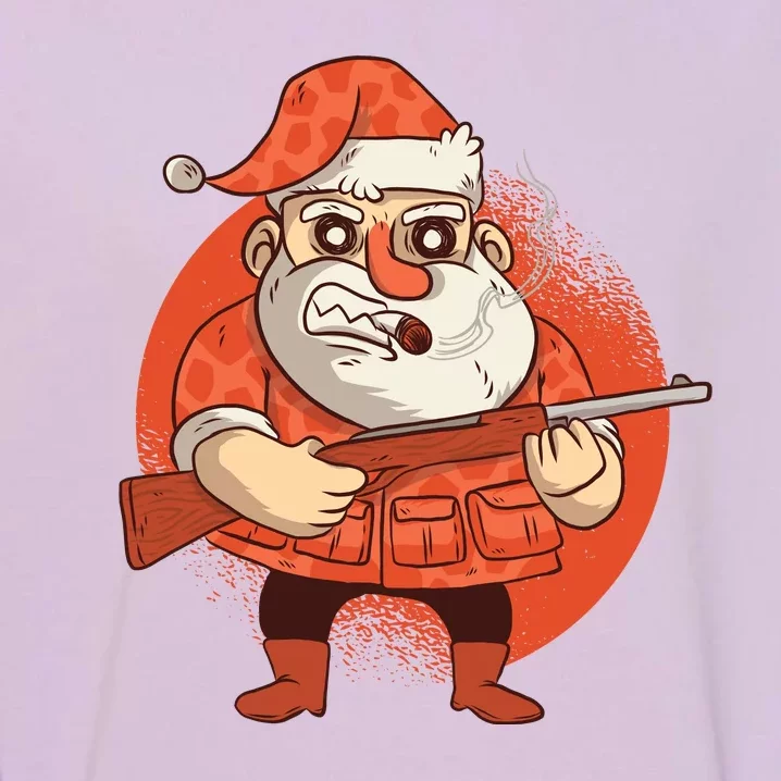 Hunting Santa Claus Garment-Dyed Sweatshirt