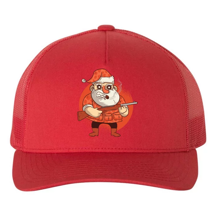 Hunting Santa Claus Yupoong Adult 5-Panel Trucker Hat