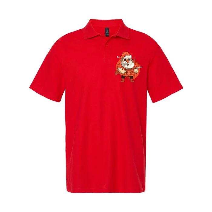 Hunting Santa Claus Softstyle Adult Sport Polo