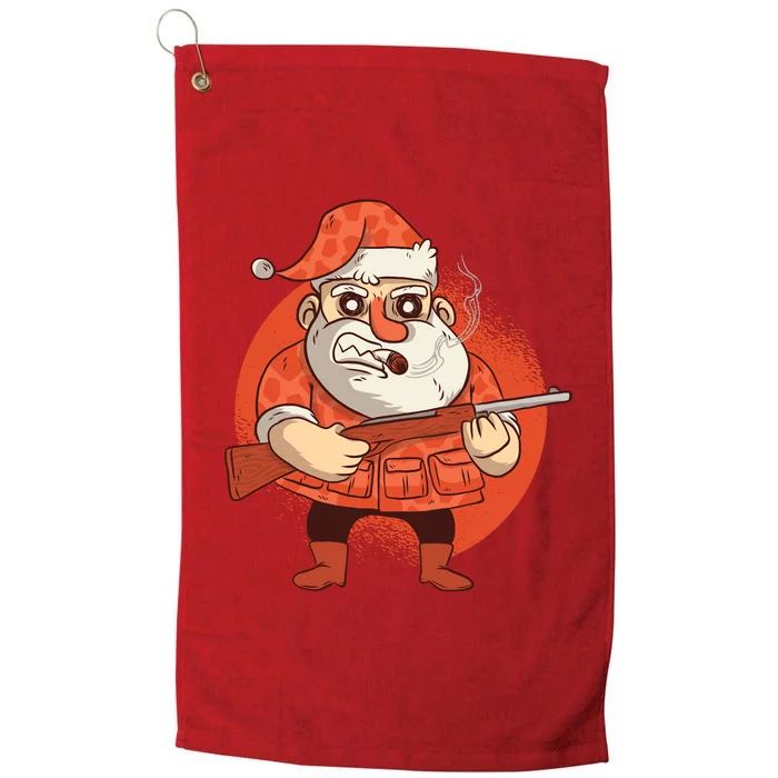 Hunting Santa Claus Platinum Collection Golf Towel