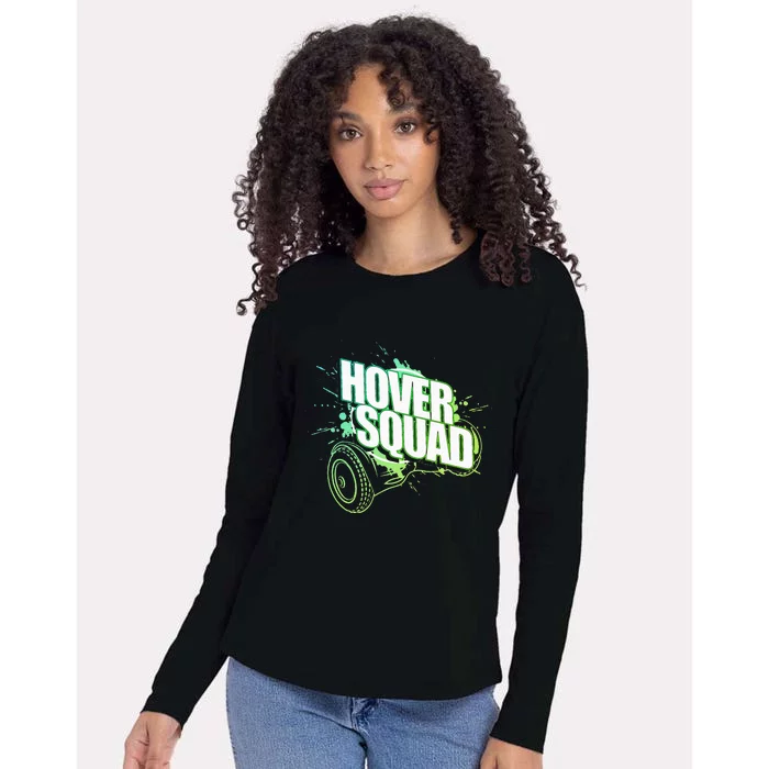 Hover Squad Cool Green Gyro Hoverboard Lover Womens Cotton Relaxed Long Sleeve T-Shirt