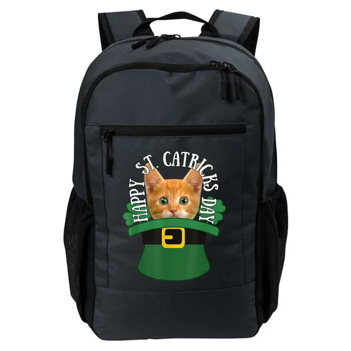 Happy St Catricks Day Orange Kitty Cat Cute Kitten Daily Commute Backpack