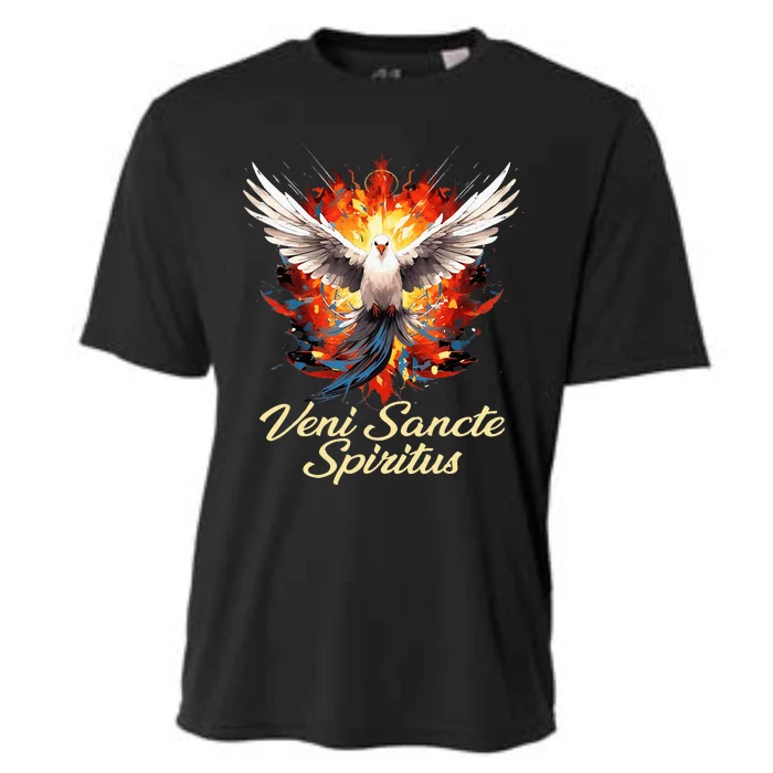 Holy Spirit Confirmation Latin Mass Catholic Cooling Performance Crew T-Shirt