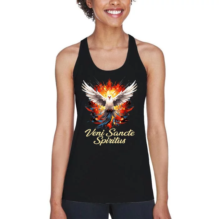 Holy Spirit Confirmation Latin Mass Catholic Women's Racerback Tank