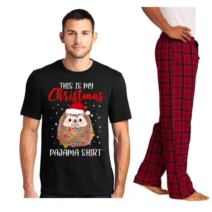 Hedgehog Santa Claus Christmas This Is My Christmas Pajama Cute Gift Pajama Set