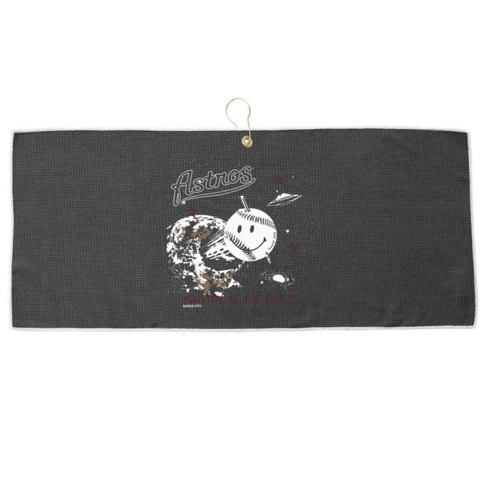 Houston Space City Baseball Large Microfiber Waffle Golf Towel