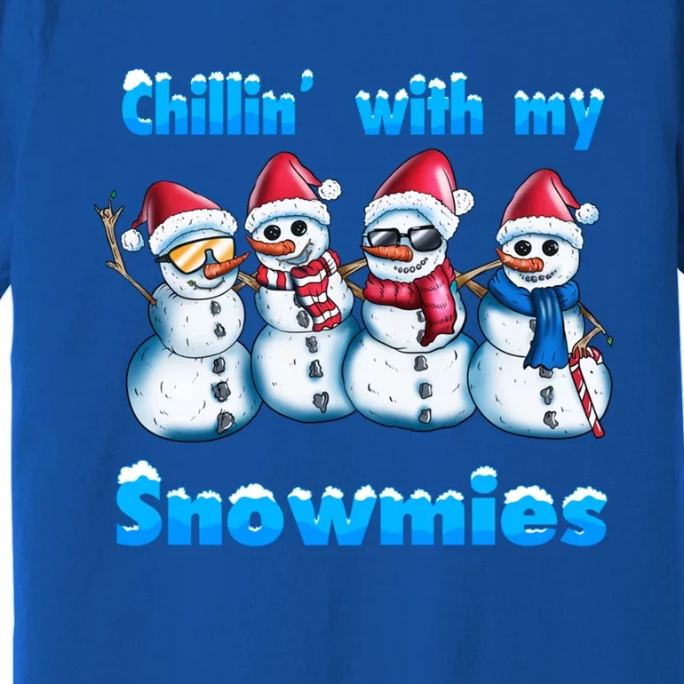 Holidays Snow Christmas Chillin With My Snowmies Funny Gift Premium T-Shirt