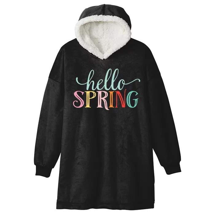 Hello Spring Colorful Hooded Wearable Blanket