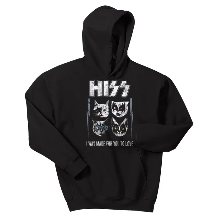 Hissing Stone Cats Kids Hoodie