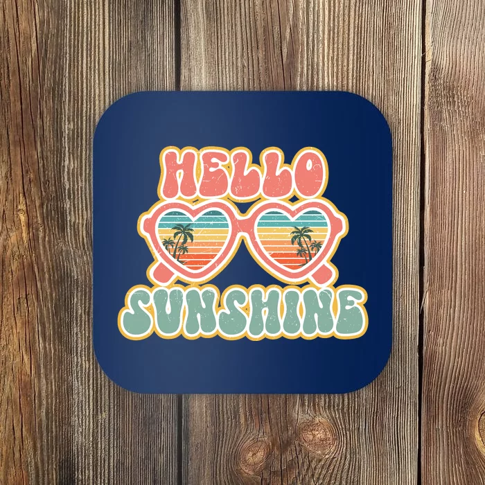 Hello Sunshine Cool Summer Sunglasses Coaster