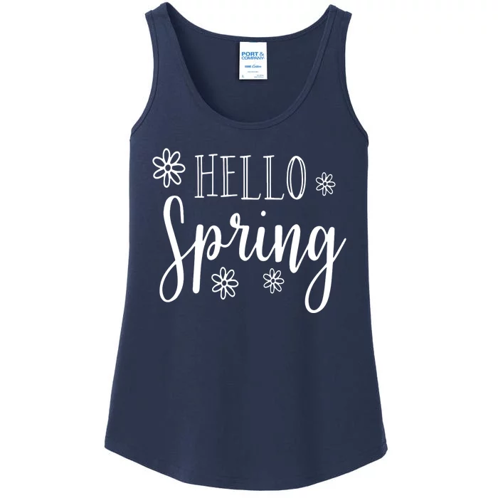 Hello Spring Cute Flower Ladies Essential Tank